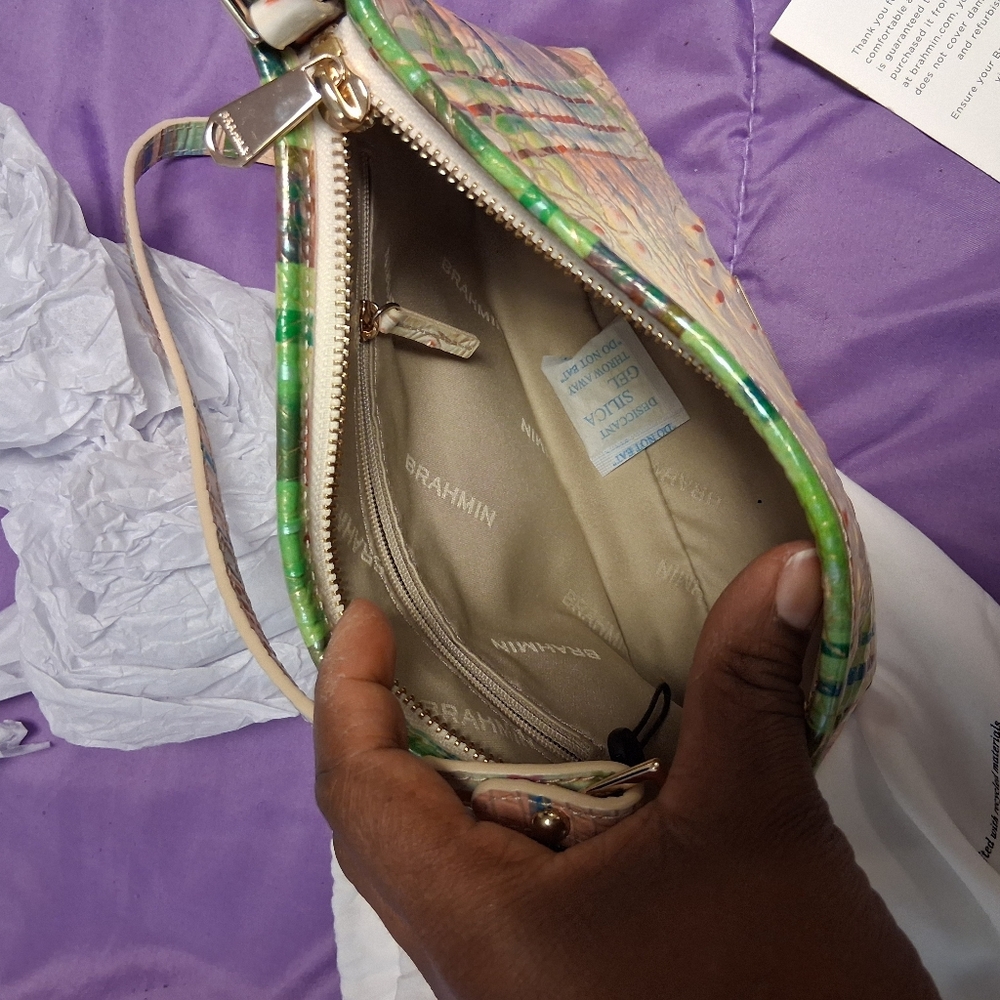 Brahmin Colorful Embossed Leather Bag - Picture 3 of 5
